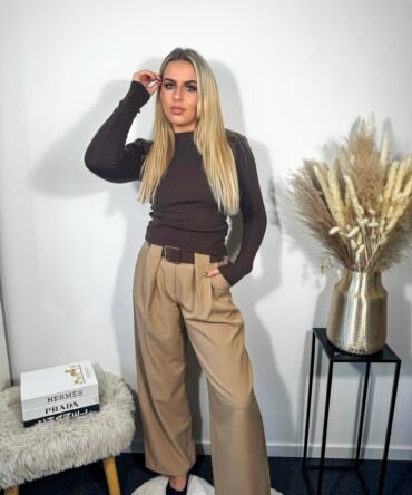 Camel Lina Belt Pants