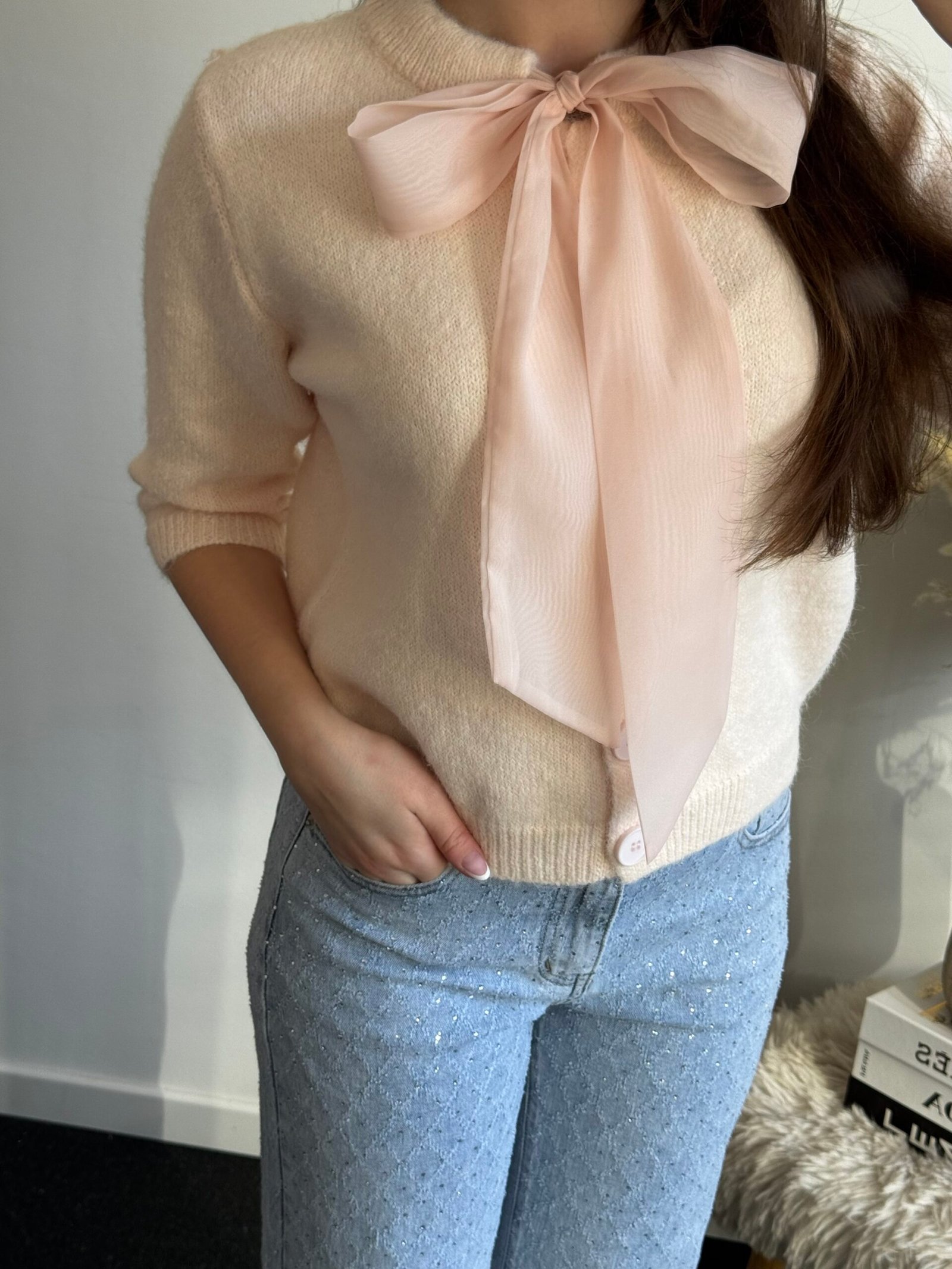 Blush Bow Knit - Afbeelding 2