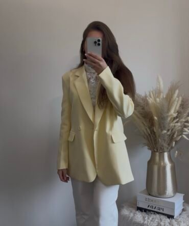Butter Yellow Oversized Blazer