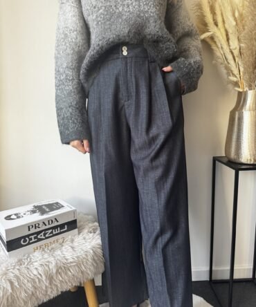 High-Waist Wide Leg Trousers
