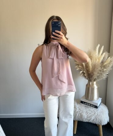 Blush Bow Neck Top