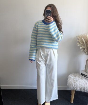 Fluffy Stripe Sweater