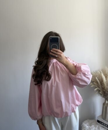 Blush Open Back Blouse