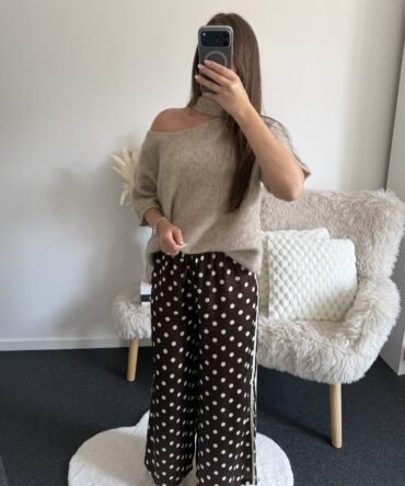 Mocha Polka Dot Pants