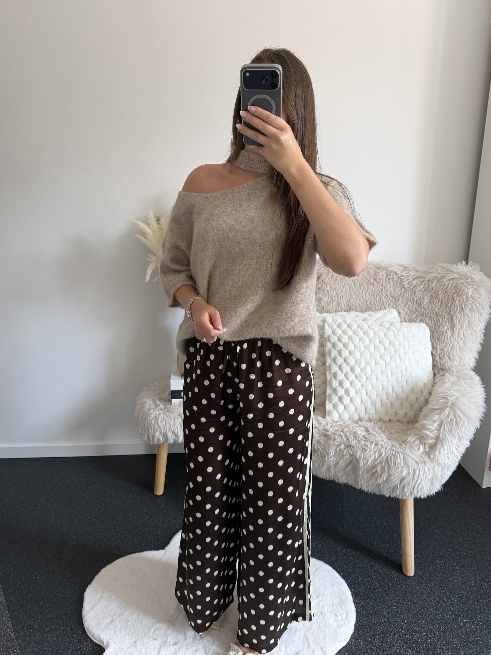 Mocha Polka Dot Pants