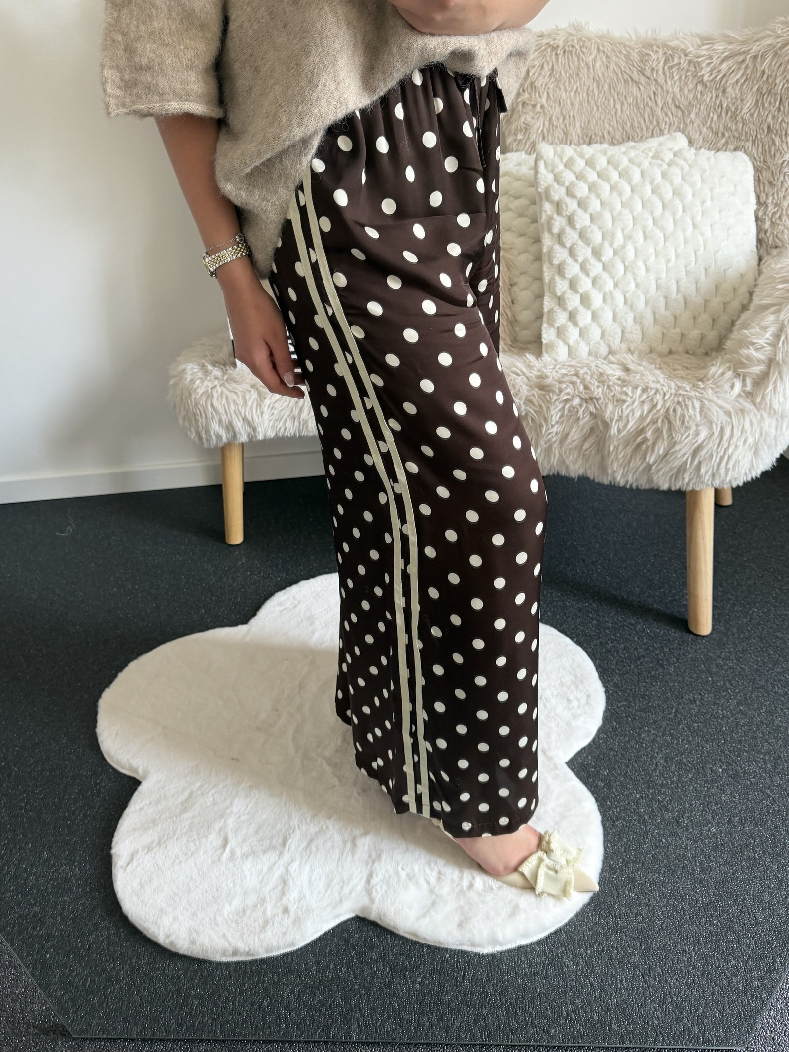 Mocha Polka Dot Pants - Afbeelding 2