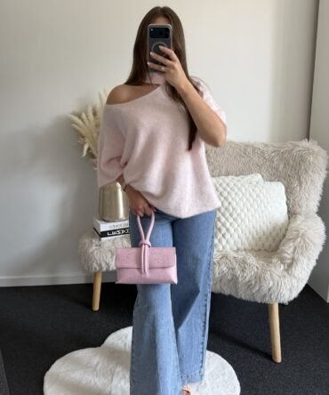 Soft Cut Out Knit - Soft Pink