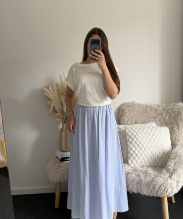 Élise Maxi Skirt – Baby Blue