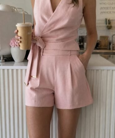 Blush Wrap Top