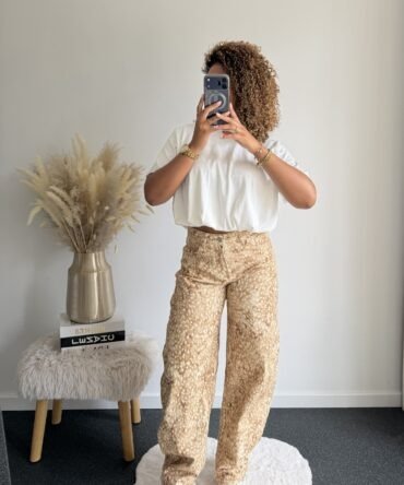 Bambi Print Balloon Jeans