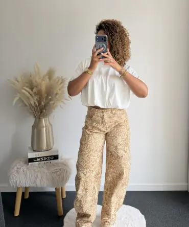 Bambi Print Balloon Jeans