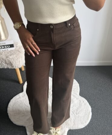 Brown Straight Leg Jeans