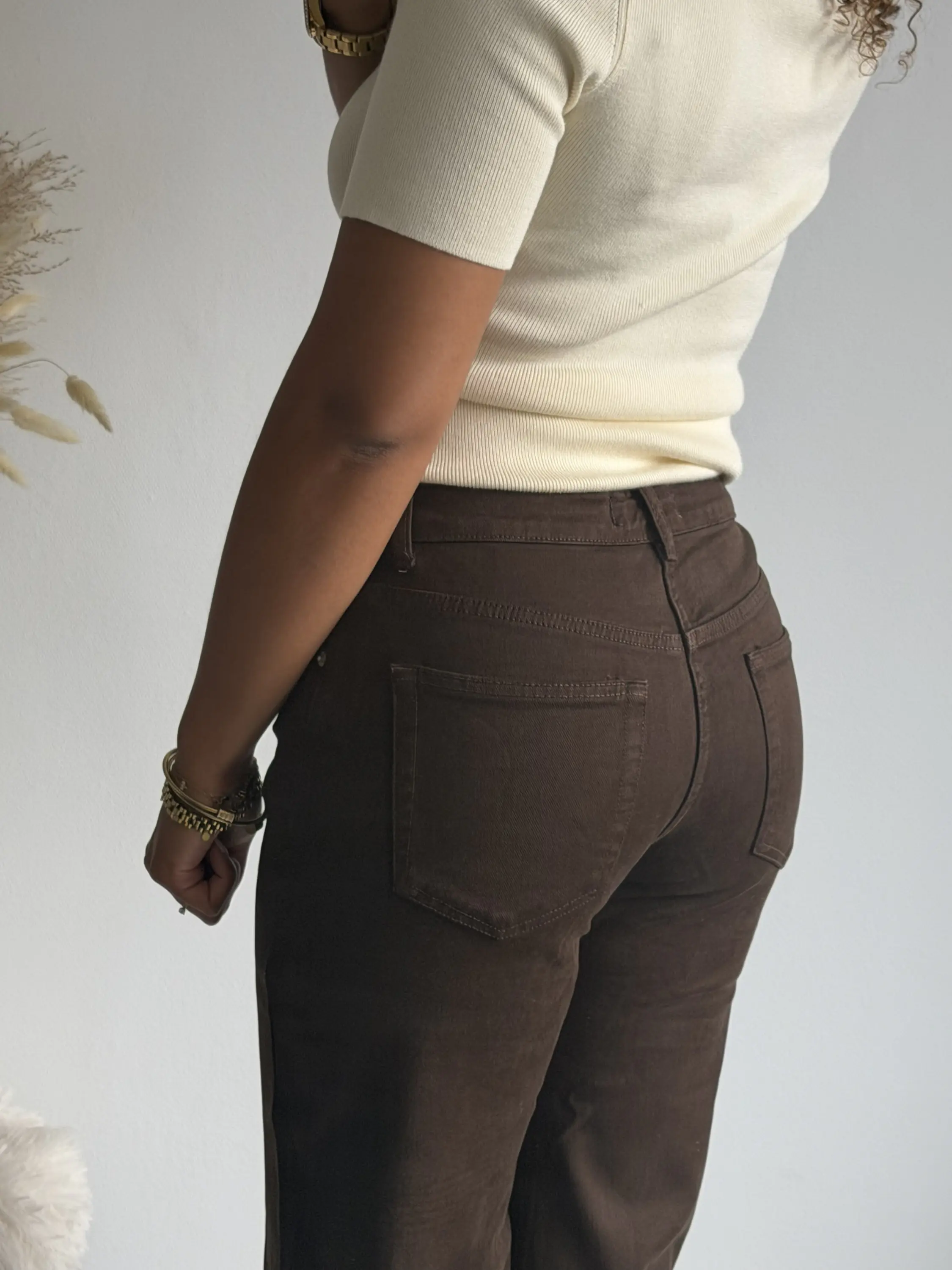 Brown Straight Leg Jeans - Afbeelding 2