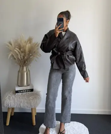Chloé Leather Wrap Jacket