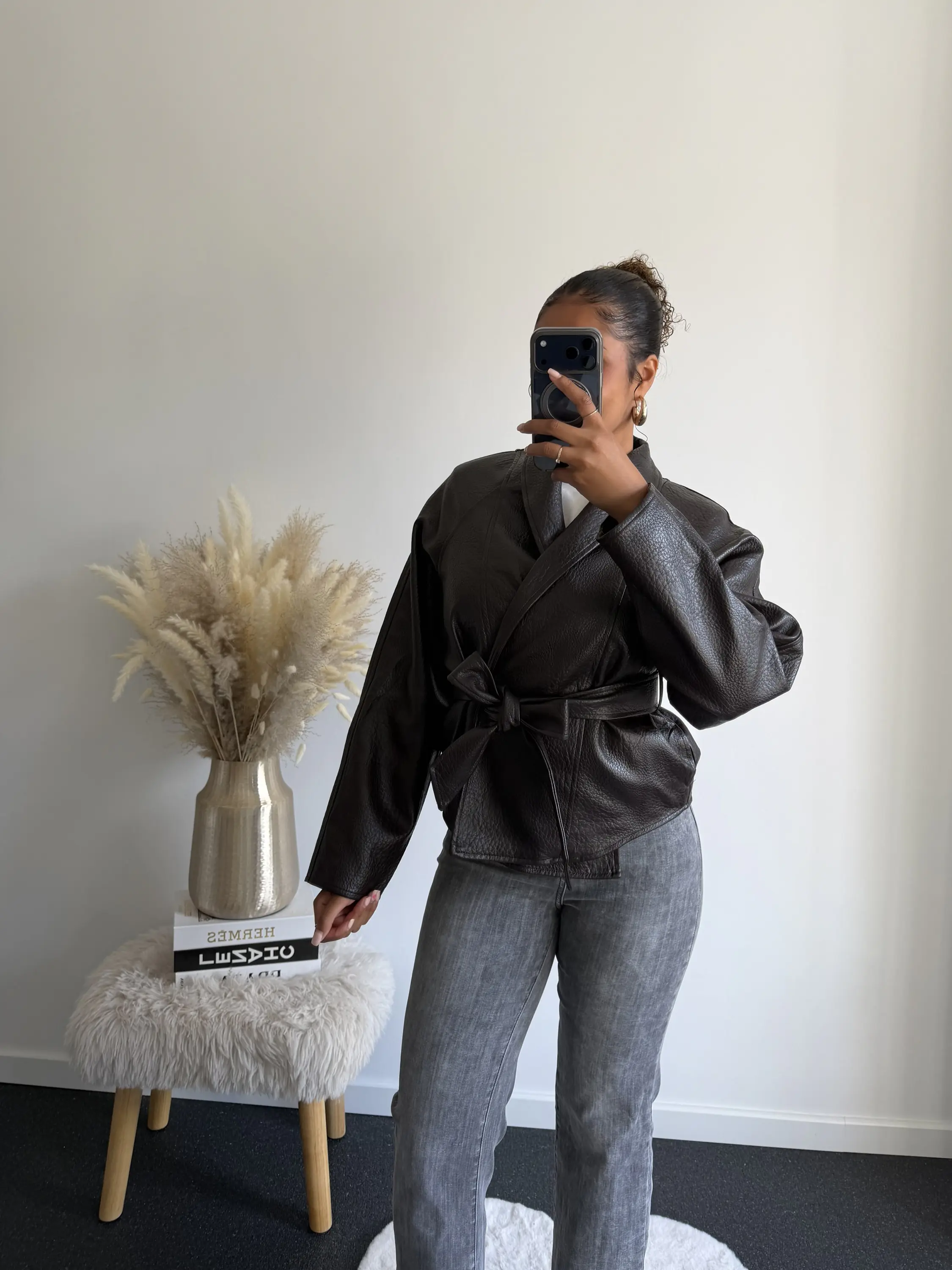 Chloé Leather Wrap Jacket - Afbeelding 2